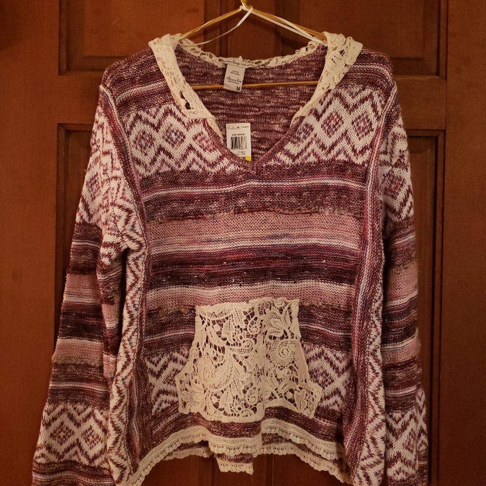 💜 Boho Chic Sweater w/ Hood